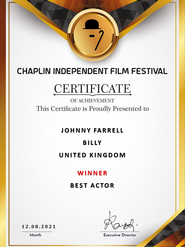 Best Actor: Chaplin Independant Film Festival 