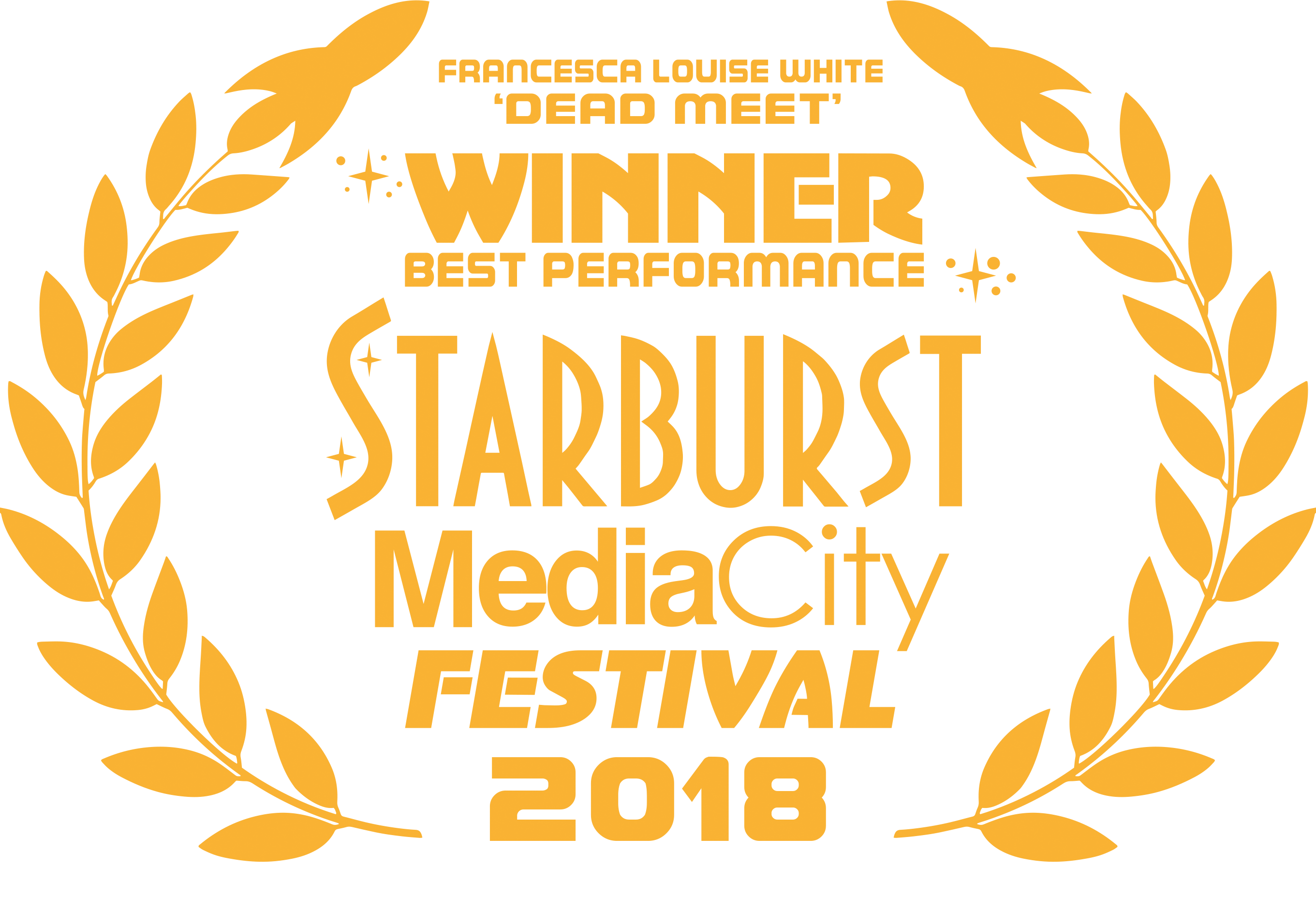 Best Performance Award for ‘Dead Meet’, Starburst International Film Festival, Manchester March 2018
